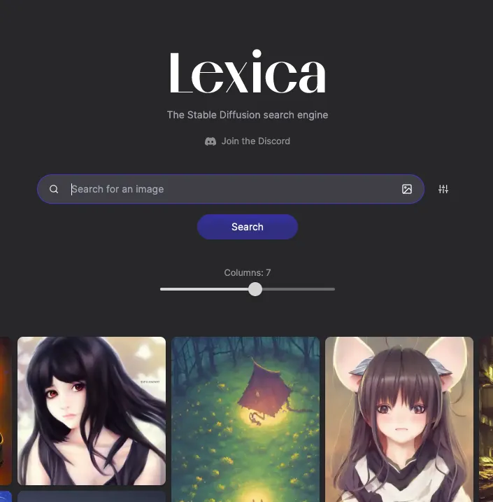 Lexica, the Stable Diffusion search engine